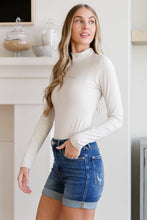 Load image into Gallery viewer, Simple Situation Mock Neck Bodysuit in White Pearl