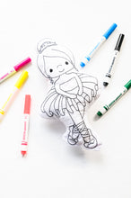 Load image into Gallery viewer, Ballerina Doodle Coloring Activity Doll
