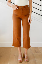 Load image into Gallery viewer, Briar High Rise Control Top Wide Leg Crop Jeans in Camel
