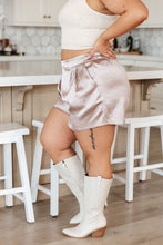 Load image into Gallery viewer, Champagne and Roses Satin Shorts