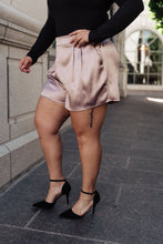 Load image into Gallery viewer, Champagne and Roses Satin Shorts