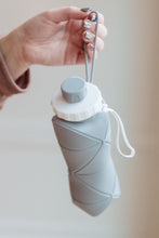 Load image into Gallery viewer, Collapsing Silicone Water Bottle in Diamond Gray