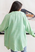 Load image into Gallery viewer, Corey Button Up Top In Vintage Green