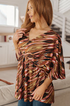 Load image into Gallery viewer, Dearest Dreamer Peplum Top in Abstract Mocha