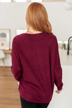 Load image into Gallery viewer, Drive Downtown Dolman Sleeve Top in Wine