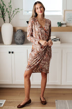 Load image into Gallery viewer, Honey Do I Ever Faux Wrap Dress in Taupe