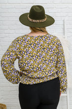 Load image into Gallery viewer, Honey Honey Floral Smocked Blouse in Black