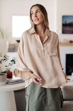 Load image into Gallery viewer, In Your Thoughts Oversized Dolman Sleeve Top in Champagne