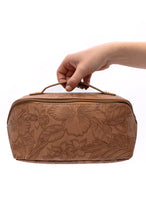 Load image into Gallery viewer, Life In Luxury Large Capacity Cosmetic Bag in Tan