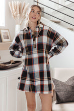 Load image into Gallery viewer, Make it Right Plaid Shirt Dress