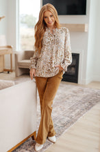 Load image into Gallery viewer, Office Safari Keyhole Tie Detail Blouse