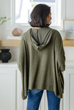 Load image into Gallery viewer, Perfectly Poised Hooded Poncho in Olive