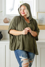 Load image into Gallery viewer, Perfectly Poised Hooded Poncho in Olive