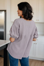 Load image into Gallery viewer, Pleasantly Perfect Bubble Sleeve Peasant Blouse