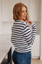 Load image into Gallery viewer, Self Improvement V-Neck Striped Sweater