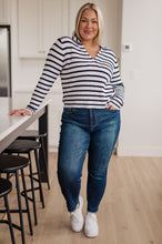 Load image into Gallery viewer, Self Improvement V-Neck Striped Sweater