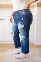Load image into Gallery viewer, Suki Mid Rise Sequin Patch Tapered Jeans