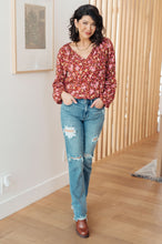 Load image into Gallery viewer, Sunday Brunch Blouse in Rust Floral