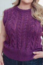 Load image into Gallery viewer, What&#39;s On Your Mind Cable Knit Vest